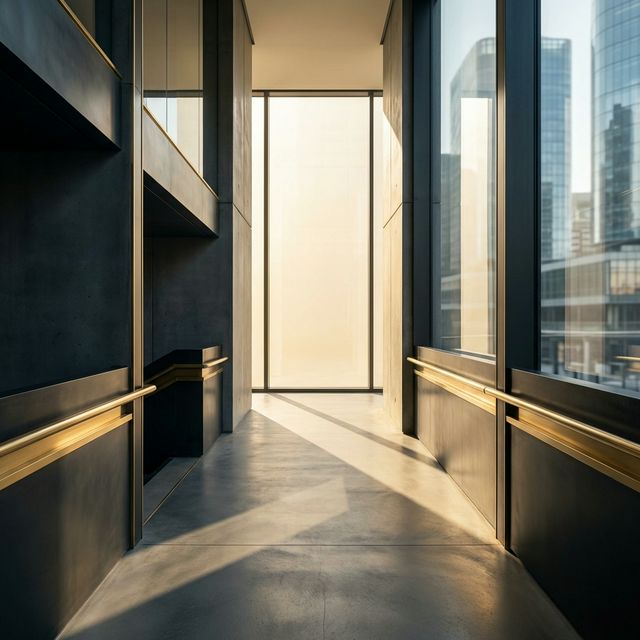 Modern architectural corridor — PMC private mortgage expertise